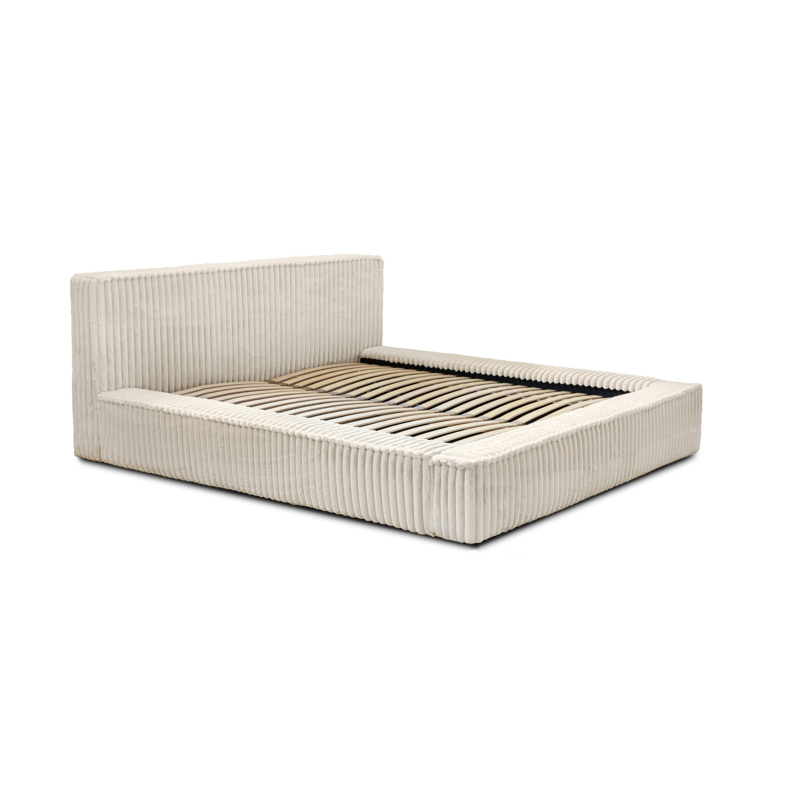 Luxkor24 Polsterbett Ecru 140x200 cm