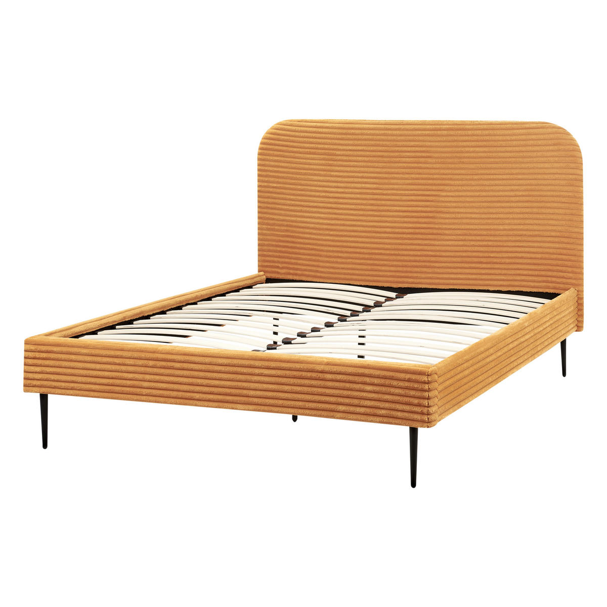 POLSTERBETT mit Lattenrost 140/200 cm Orange Flayat - Orange, Textil (140/200cm) - Beliani