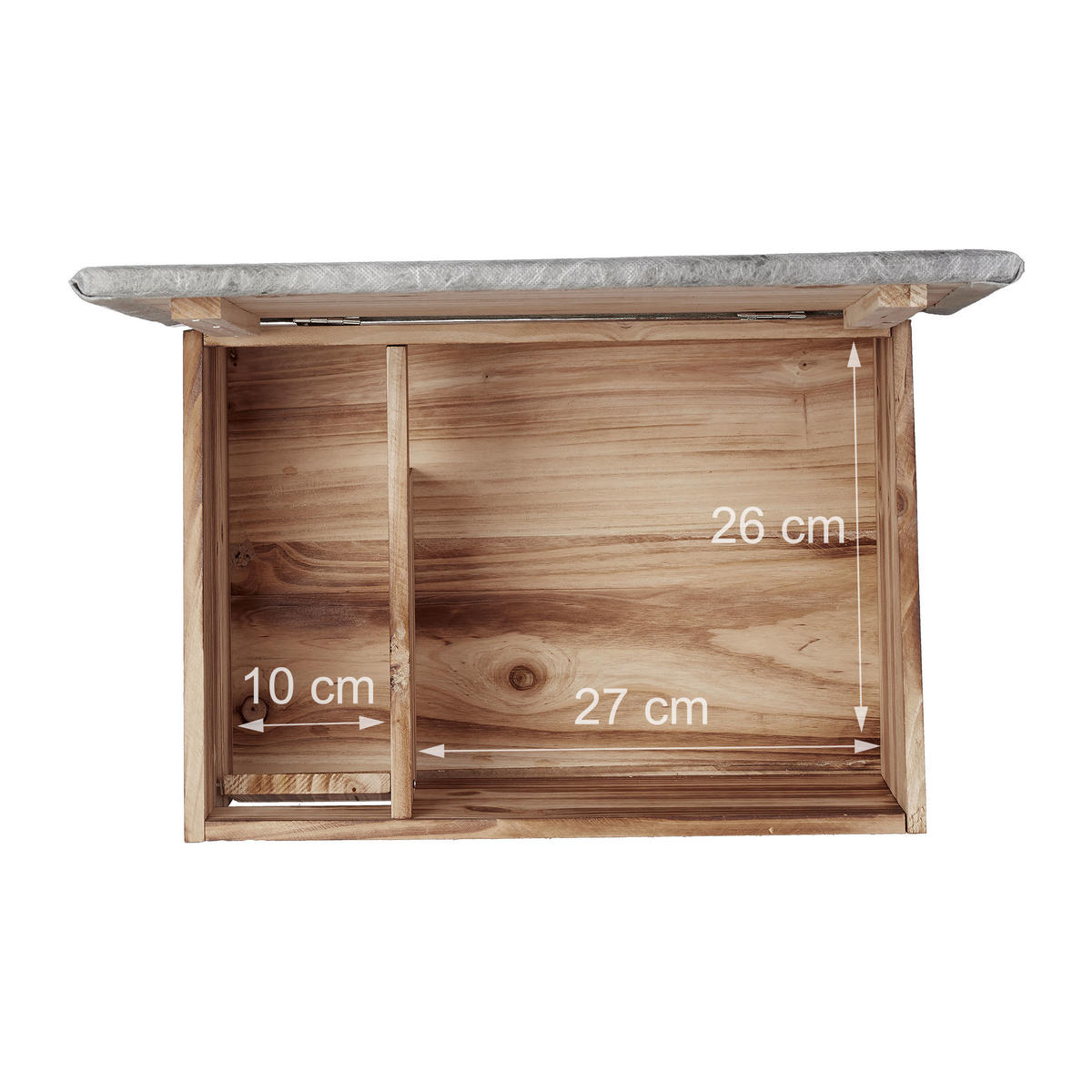 IGELHAUS - Braun, Holz/Textil (46/21/34cm) - Relaxdays