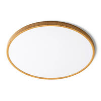 AUFBAULEUCHTE LANA 60 Dekor Buche/Kunststoff 50 W - Buchefarben, Holz (60/60/2.5cm)