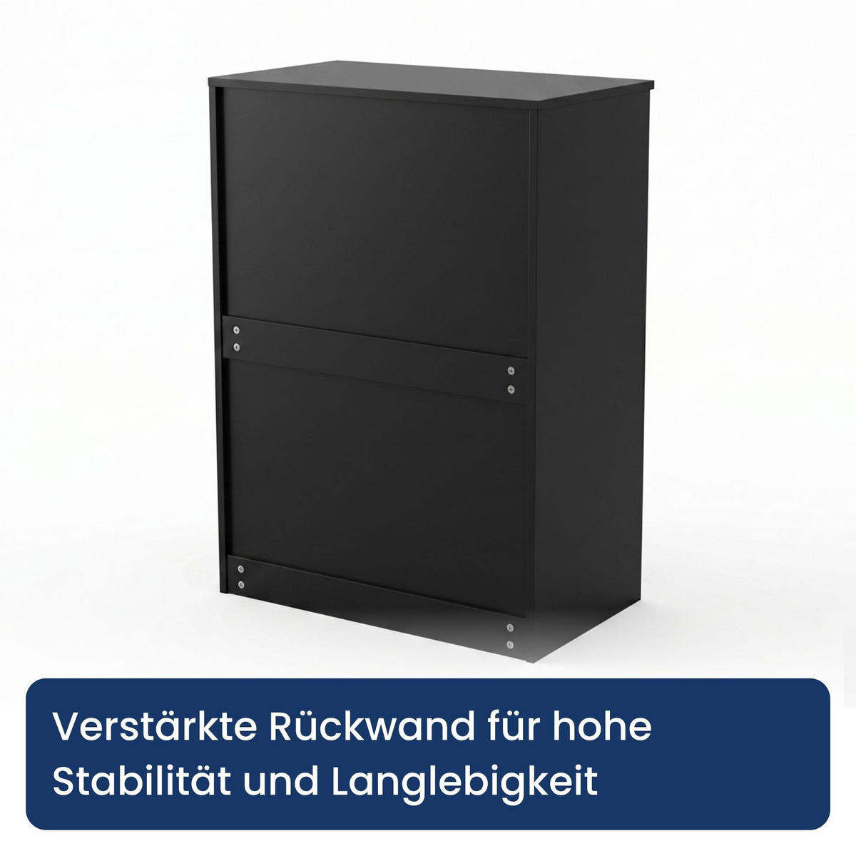 KOMMODE mit vier Schubladen in Schwarze Craft-Eiche - Schwarz/Naturfarben, Holzwerkstoff (70/100/40cm) - Home Collective