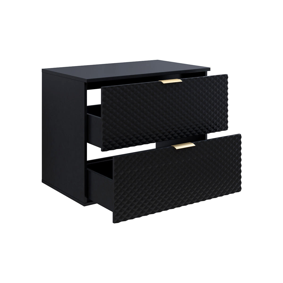 WASCHTISCHUNTERSCHRANK 80.4cm Cléa Schwarz - Schwarz, Holzwerkstoff (80.4/62.6/48.5cm) - Petits-meubles