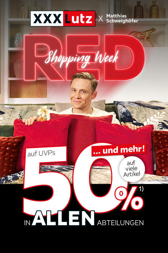 50% auf UVPs auf viele Artikel in allen Abteilungen - Red Shopping Week