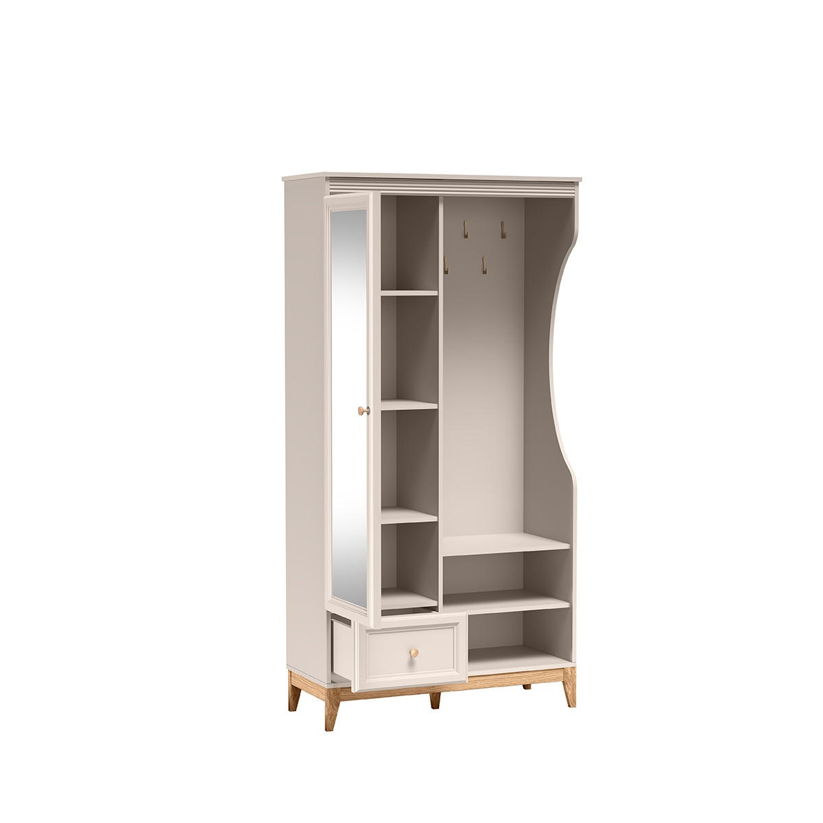 GARDEROBENSCHRANK CUNEO 100/193/41 Modern Garderobenschrank Kaschmir - Kaschmir, Holzwerkstoff (100.1/193/40.6cm) - MASSENO
