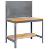 WERKBANK BUFFALO mit Werkzeugwand | HxBxT 84x120x61cm | Traglast 600kg | Grau - Grau, Metall (120/84/61cm) - PROREGAL