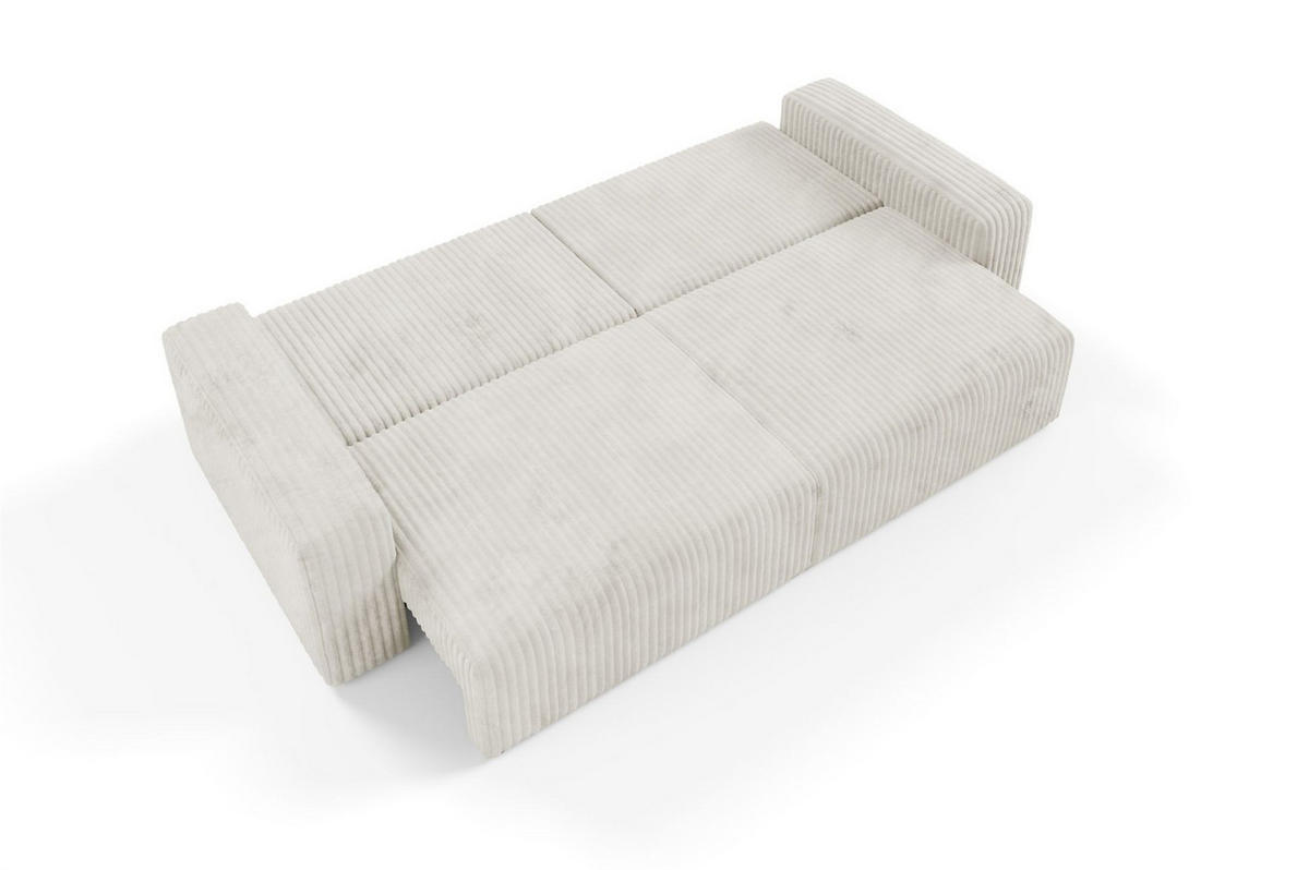 SCHLAFSOFA Natalia - Creme, Holzwerkstoff/Textil (252/85/105cm) - Fun Möbel