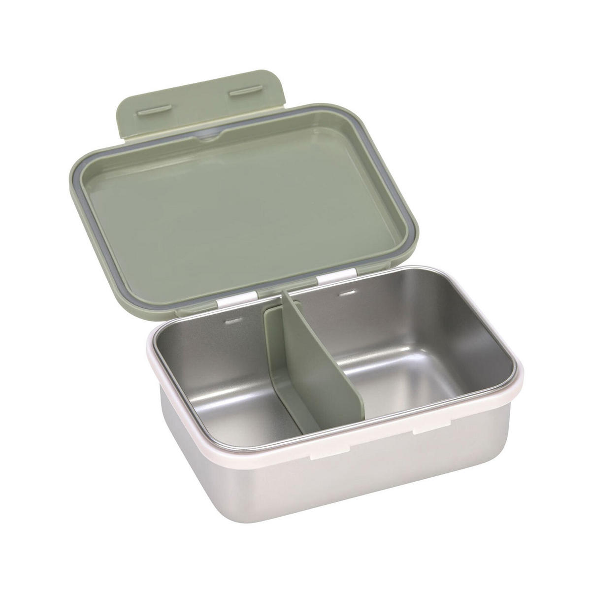 EDELSTAHL LUNCHBOX Happy Prints Oliv 17,3 x 13,3 x 6,9 cm - Grün, Metall (13.3/6.9/17.3cm) - Lässig