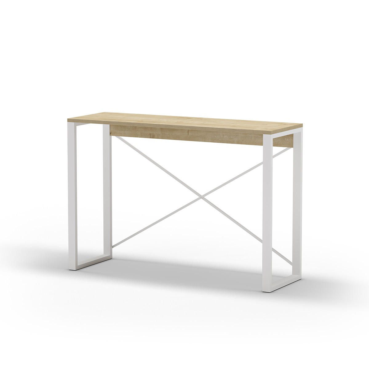KONSOLE Archie - 110/35/76 cm - Weiß/Eiche Artisan, Holzwerkstoff (17/35/76cm) - Calicosy