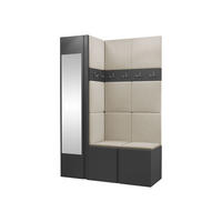 GARDEROBEN-SET Orion X - Beige/Graphitfarben, Holzwerkstoff/Kunststoff (124/186/46cm) - MIRJAN24