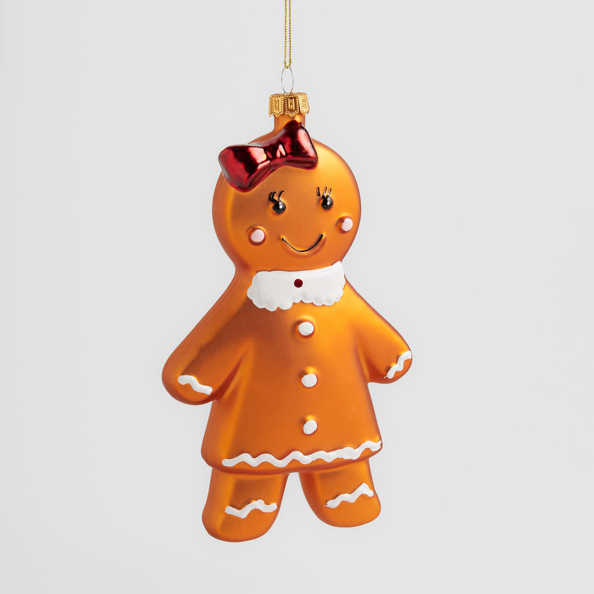 GLASKUGEL Kuka, Braun, 17 x 3 x 10 cm, Dekorative Weihnachtsdeko - Braun, Glas (3/17/10cm) - home&you