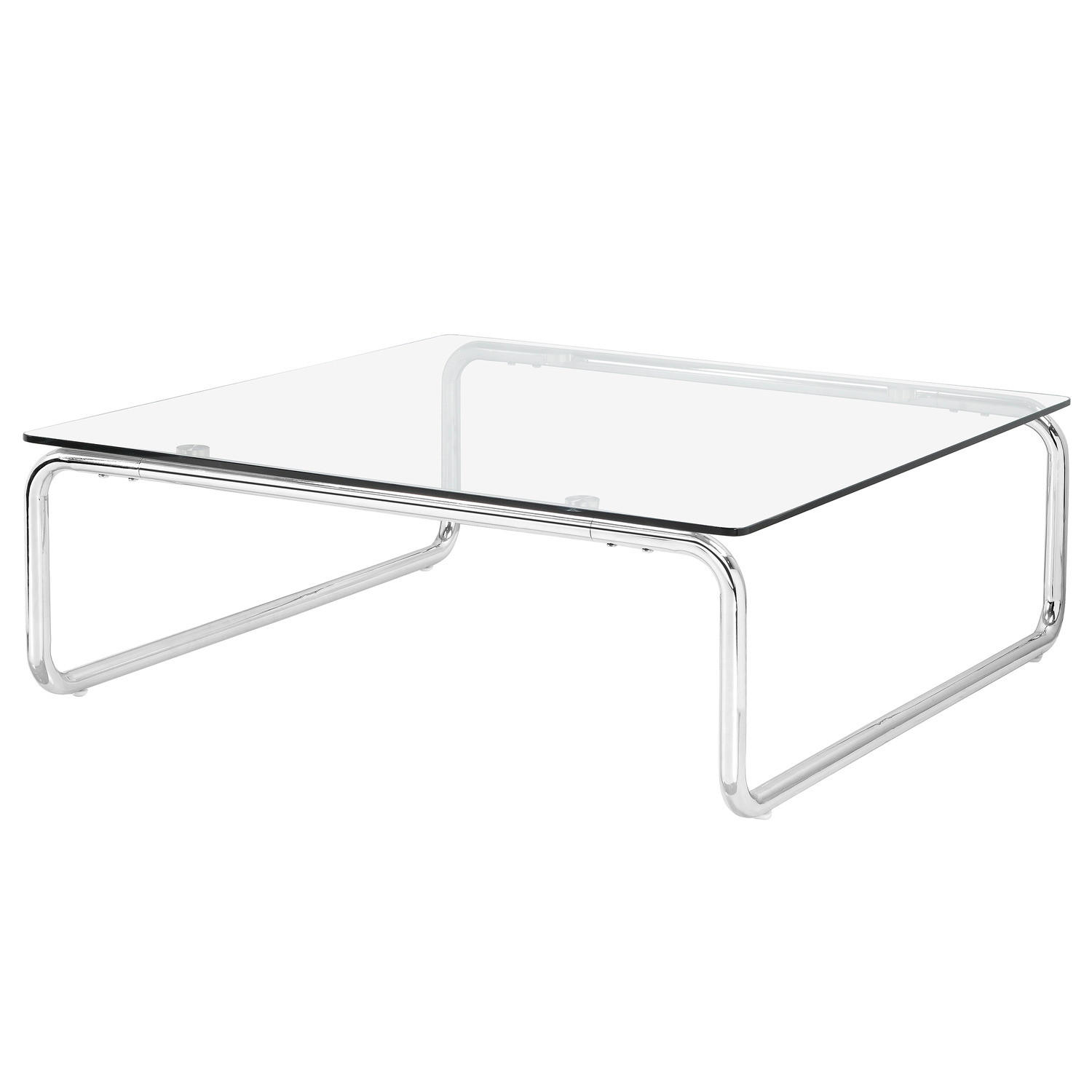 COUCHTISCH - Glas / Metall - Chrom - Chromfarben, Glas/Metall (100/100/35cm) - home24