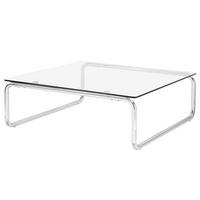 COUCHTISCH - Glas / Metall - Chrom - Chromfarben, Glas/Metall (100/100/35cm) - home24