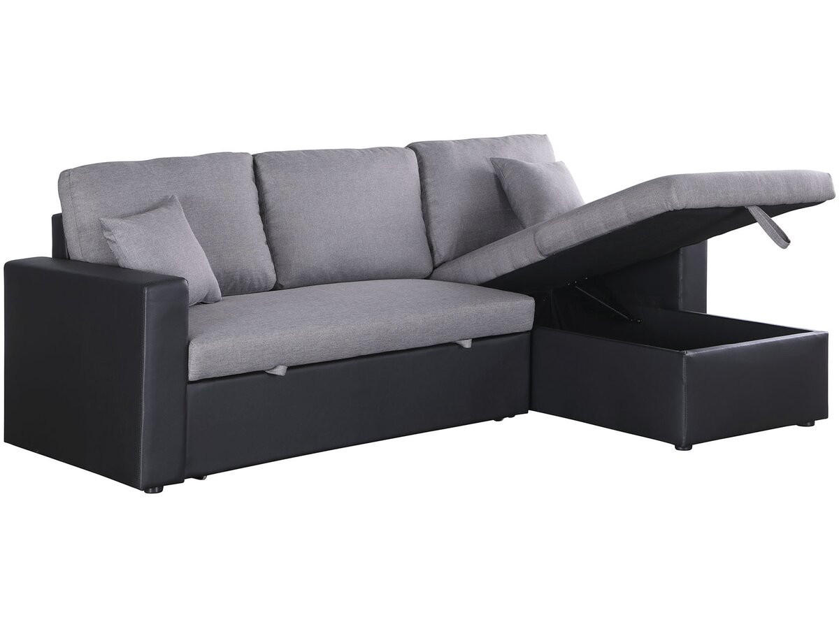 ECKSOFA alain Grau / Schwarz - Multicolor, Textil (145/221cm) - Habitat Garten
