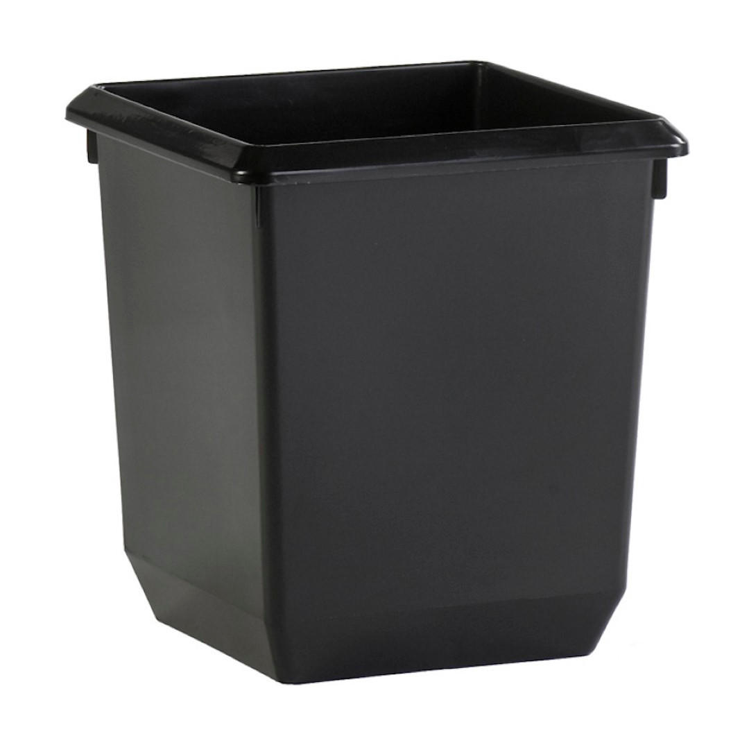 PAPIERKORB Viereckig 21 Liter 31x28x28xm Kunststoff Schwarz - Schwarz, Metall (28/31/28cm) - PROREGAL