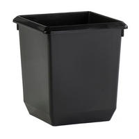 PAPIERKORB Viereckig 21 Liter 31x28x28xm Kunststoff Schwarz - Schwarz, Metall (28/31/28cm) - PROREGAL