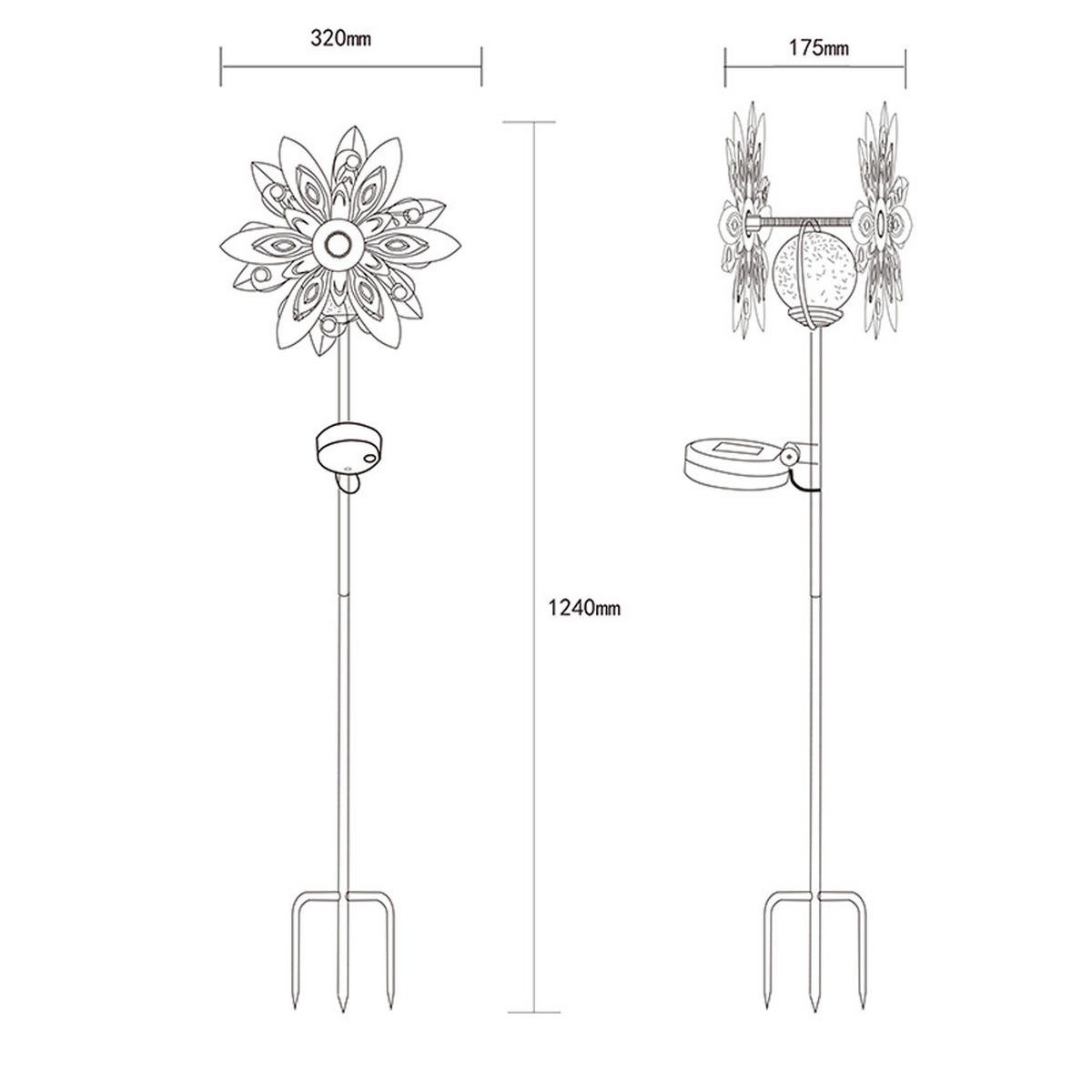 LED AUSSENLEUCHTE Metall Rostbraun - Braun, Glas (32/17.5/124cm) - Globo Lighting