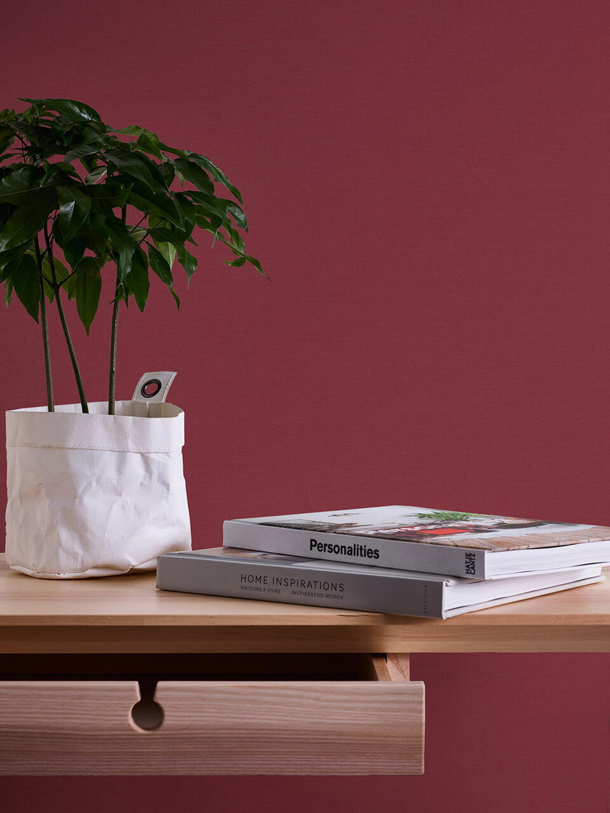 VLIESTAPETE Rot 53/1005 cm - Rot, Textil (53/1cm) - KUNSTLOFT