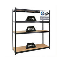 SCHWERLASTREGAL Taurus XL 180x160x60 cm Fachlast 250 kg Schwarz - Schwarz, Metall (160/180/60cm) - PROREGAL