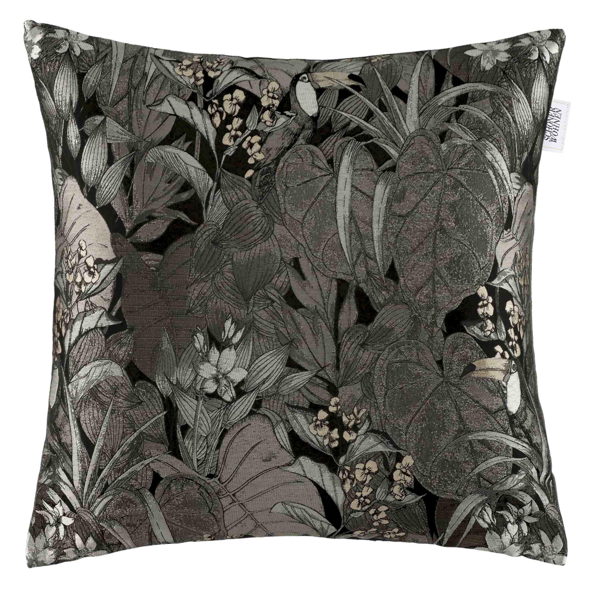 ZIERKISSENHÜLLE TOUCAN - Anthrazit, Textil (45/45cm) - Schöner Wohnen