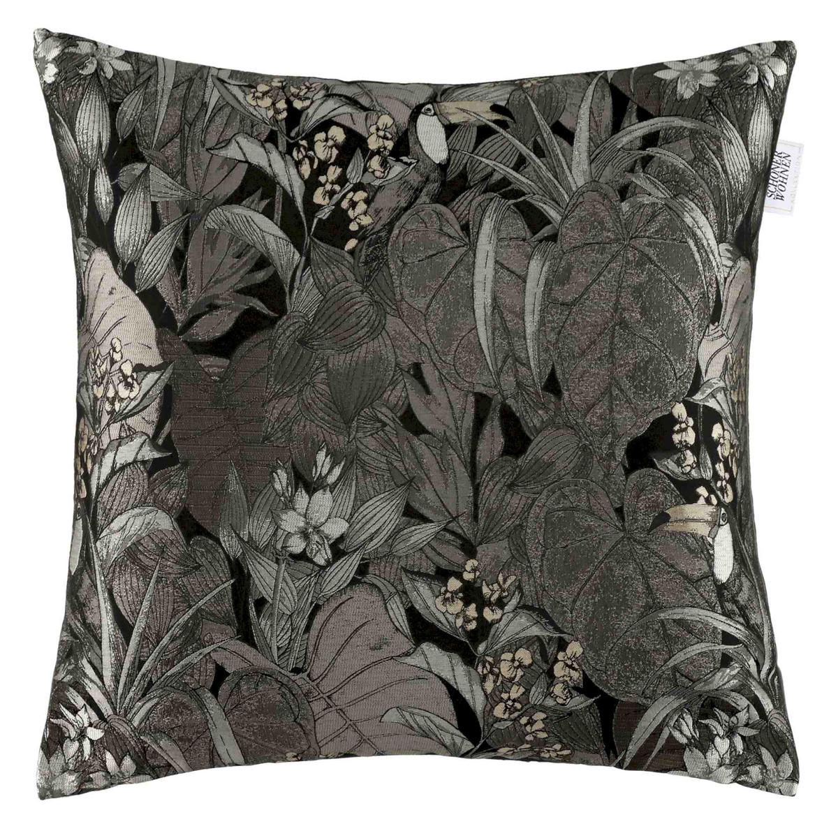 ZIERKISSENHÜLLE TOUCAN - Anthrazit, Textil (45/45cm) - Schöner Wohnen