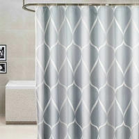 DUSCHVORHANG Grau 240 x 200 cm hochwertig schimmelresistent wasserdicht mit Ringen Badezimmer - Grau, Textil (200/240cm) - MCBOSON