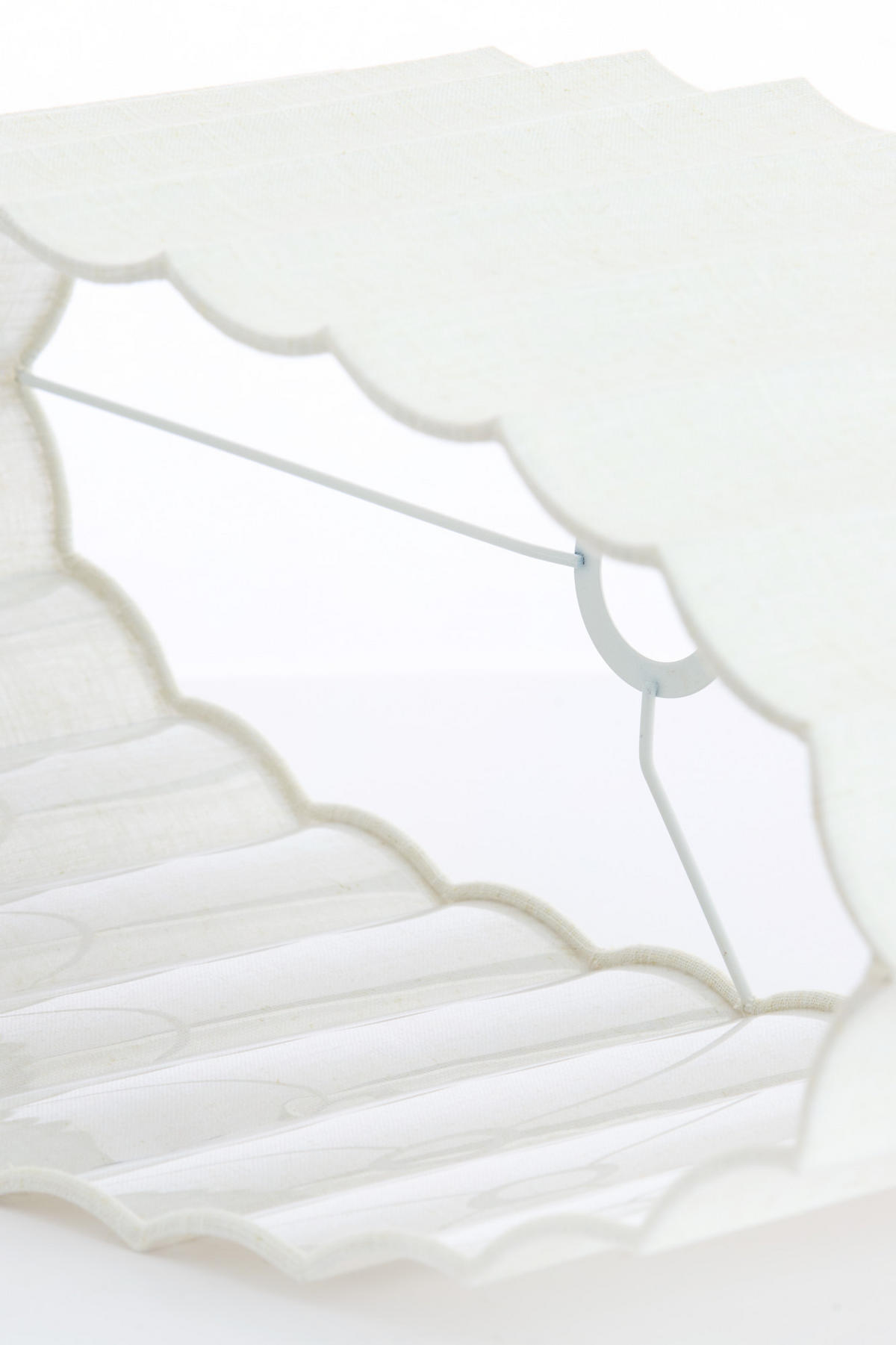 LAMPENSCHIRM Disli Weiß 38/17,5/19 cm - Weiß, Textil (38/17.5/19cm) - Light & Living