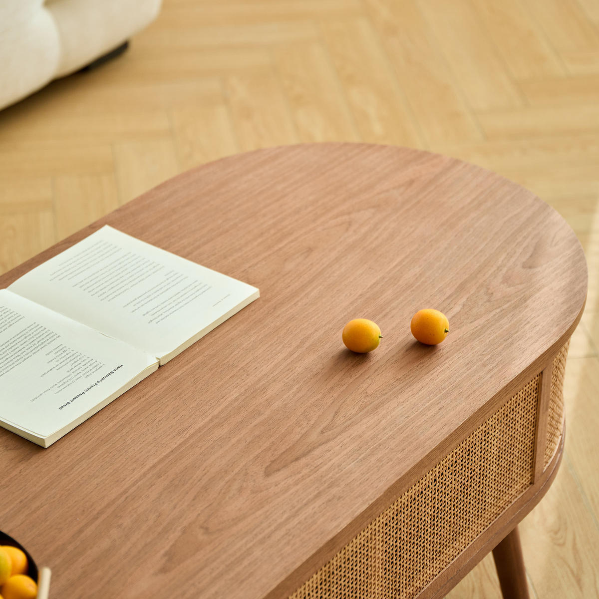 COUCHTISCH Rund Braun 100 x 48 x 41 cm - Braun, Holz (48/100/41cm) - Nordlys