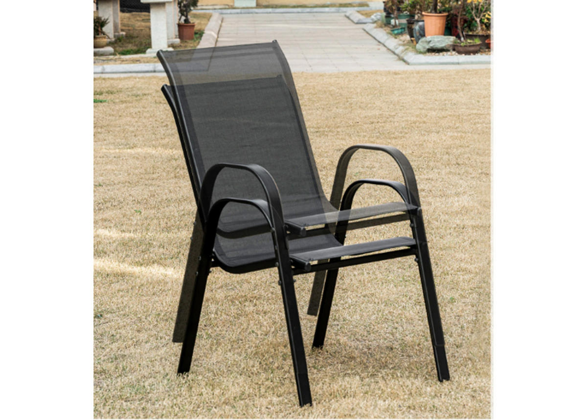 GARTENSTUHL-SET mit 2 Teilen - Hellgrau, Metall (43/91/56cm)