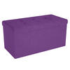 SITZTRUHE Faltbar 76/38/38 cm (Lila) - Lila, Textil (38/38/76cm) - Intirilife