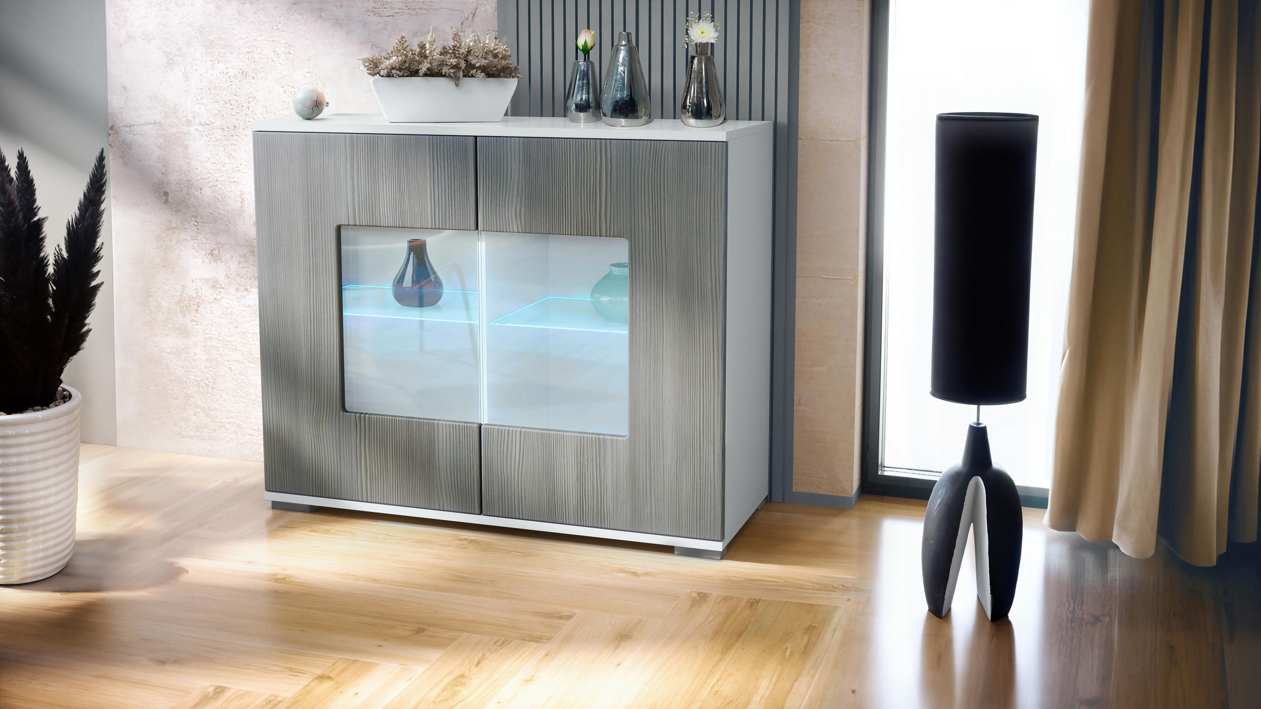 KOMMODE Grömitz Avola-Anthrazit - Anthrazit, Holzwerkstoff (92.5/75.5/35cm) - Vladon