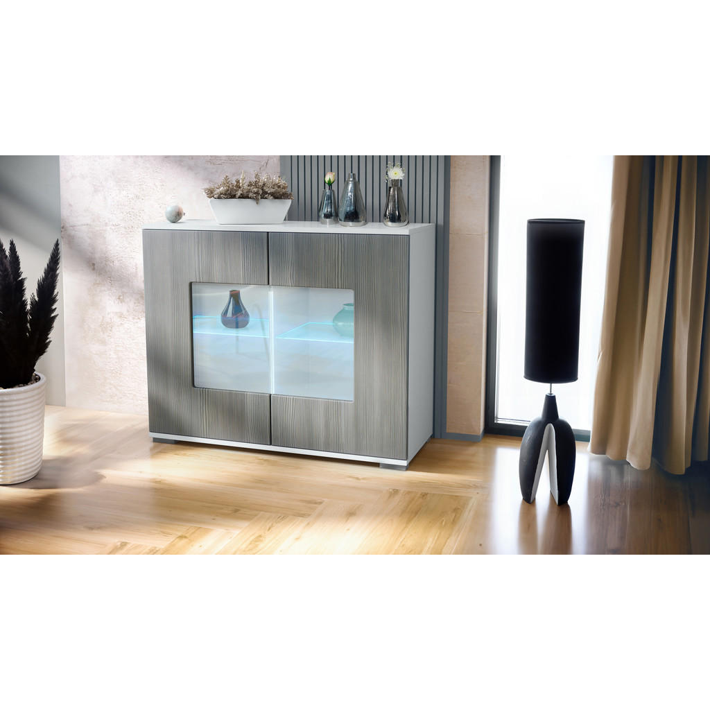 Thumbnail - Vladon Kommode, Anthrazit, Holzwerkstoff, 92.5x75.5x35 cm, Wohnzimmer, Kommoden & Sideboards, Kommoden