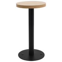BISTROTISCH Flori rund Hellbraun/Schwarz 40 cm MDF - Schwarz, Holz (40/40/75cm) - DELUKE