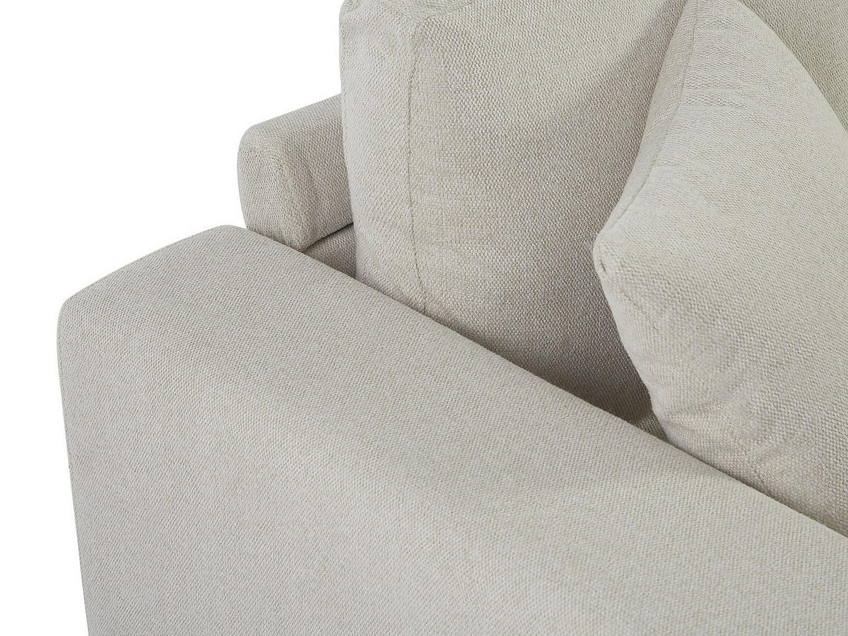 SOFA - 4 Personen - stoff - beige Jamolo - Beige, Textil/Metall (227/82/153cm) - Vente-Unique