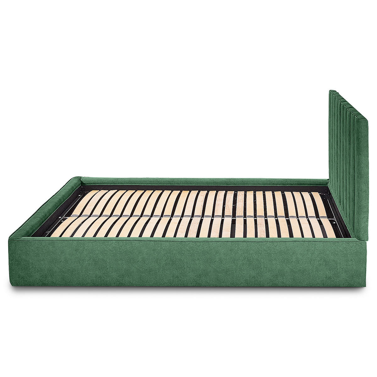 POLSTERBETT - Grün, Textil (180/200cm) - home24