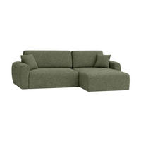 ECKSOFA Mit Schlaffunktion Ariel L, Chenille, Stoff Artico, Moss, Rechts - Hellgrün, Holz (250/142cm) - Kaiser Möbel