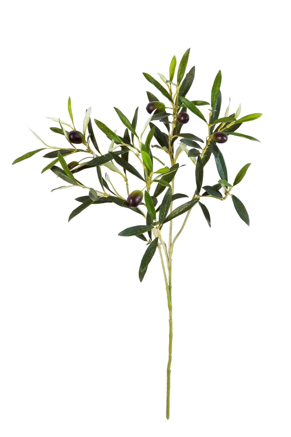 OLIVENBÄUME Künstlicher Olivenbaum-Zweig - Georgios 50 cm - Multicolor, Kunststoff (50cm) - aplanta