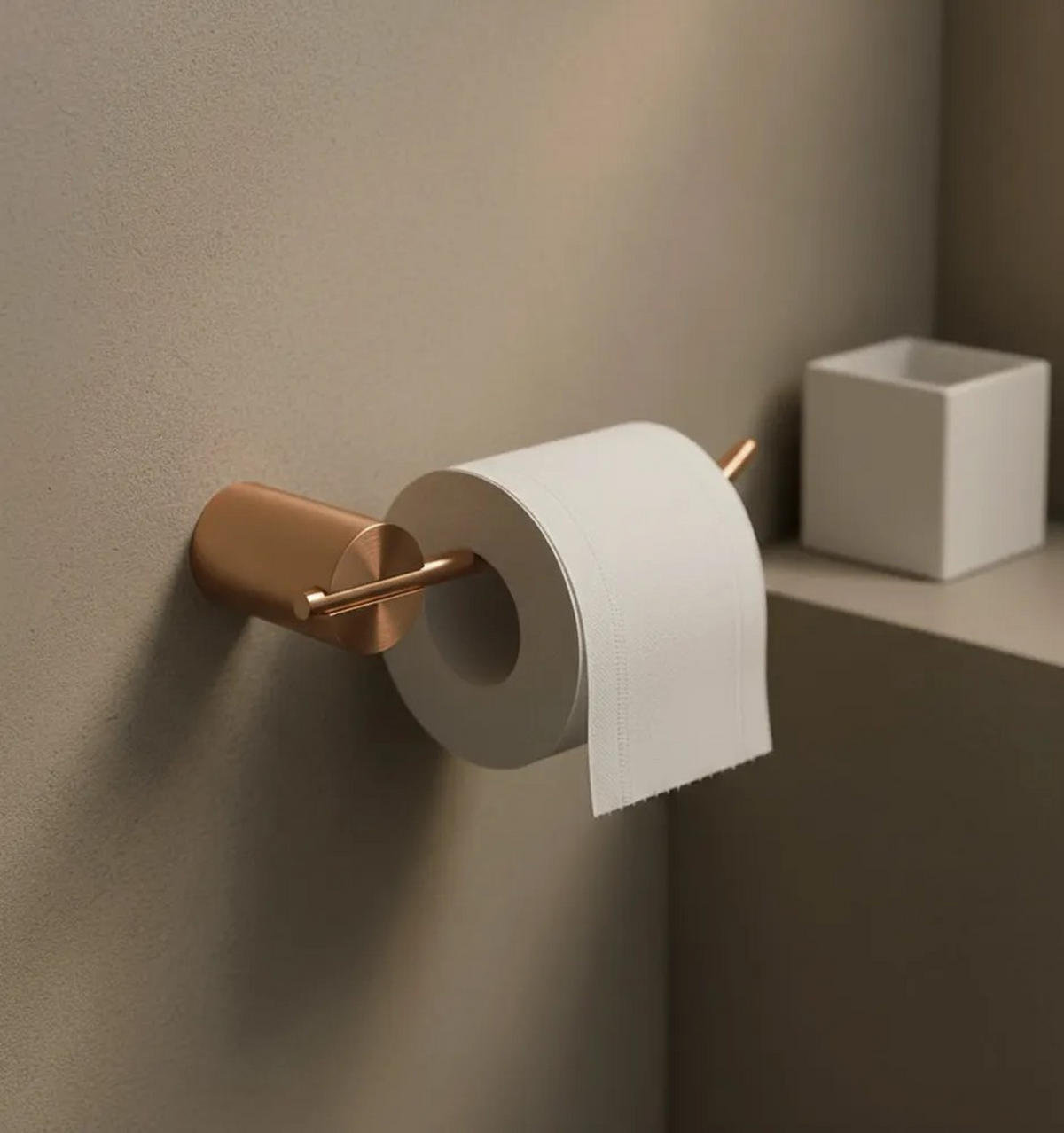 HALTER Für Toilettenpapier Rea Tomi 5809 Brush Copper - Kupferfarben, Metall (6/3/20cm) - REA