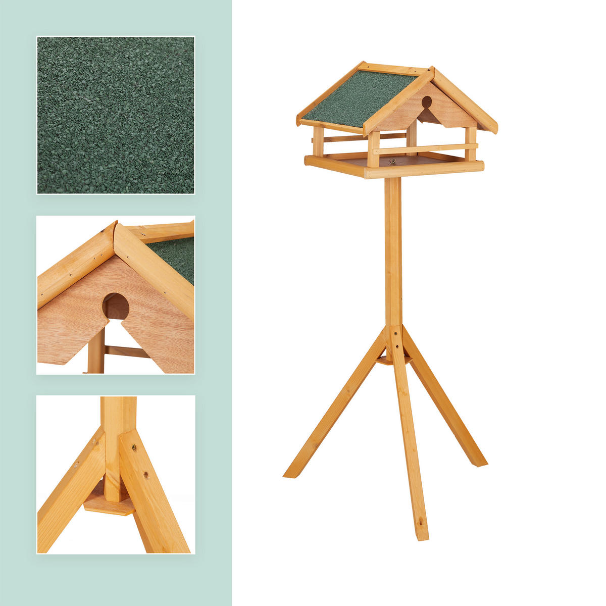 VOGELFUTTERHAUS - Orange, Holz (37/120/37.5cm) - Relaxdays