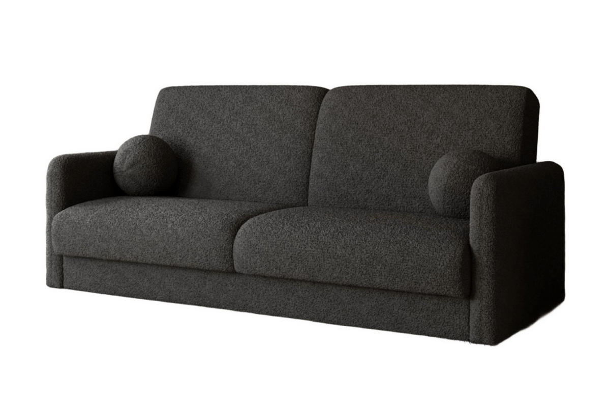 SOFA CLASSY 214cm breit in Boucle Grau - Grau, Holz/Holzwerkstoff (214/93/100cm) - Deine Möbel 24