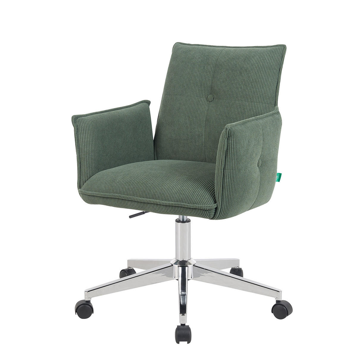 BÜROSTUHL Mika-Cleo - Chromfarben/Grün, Textil/Metall (60/85/63cm) - DUBI Möbel
