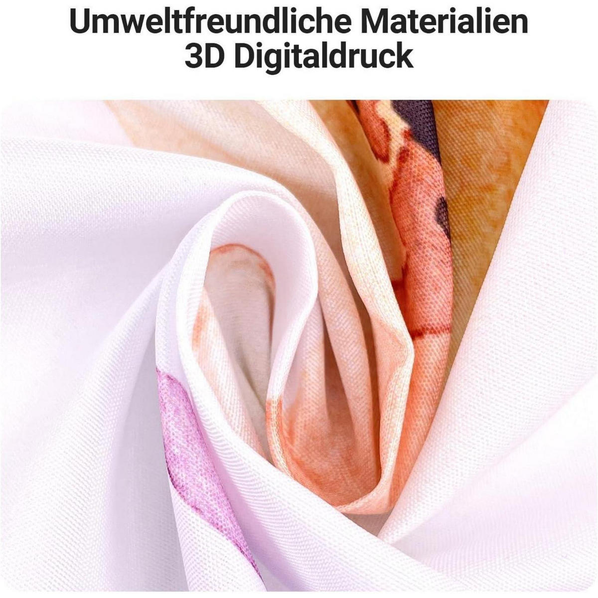 DUSCHVORHANG Blumenmuster 240 x 200 cm - Multicolor, Textil (240/200cm)