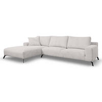 ECKSOFA Aspen in L-Form, Coach Farbe: Beige, Cordstoff, Ottomane Links - Beige, Textil (187/312cm) - VENASI MÖBEL