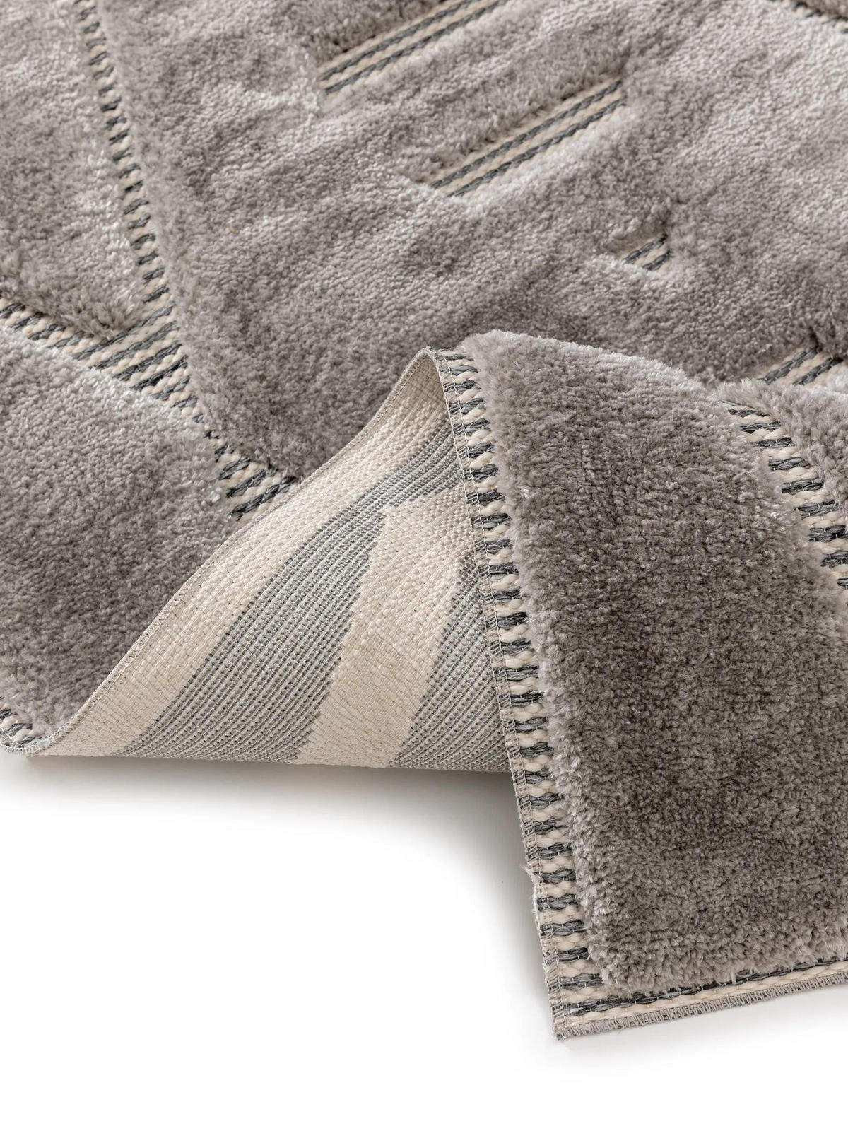 TEPPICH Elanie 120/170 cm - Grau, Kunststoff (120/170cm) - benuta Pop