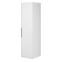 KLEIDERSCHRANK Frame 50 cm - Goldfarben/Weiß, Holzwerkstoff/Metall (50/200.5/57cm) - Selsey