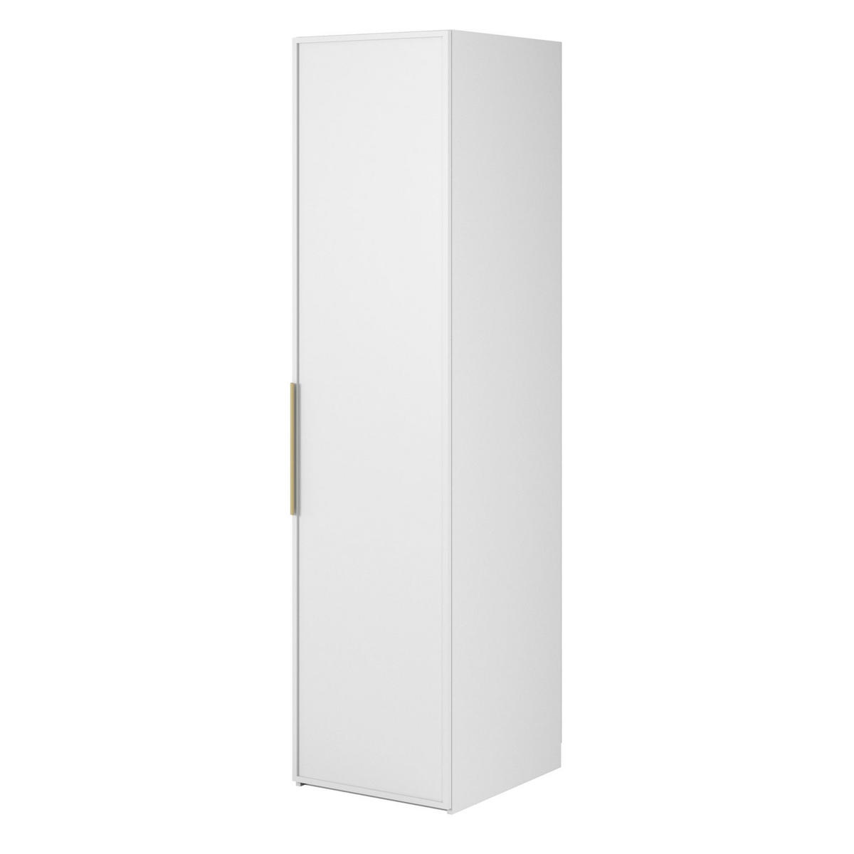 KLEIDERSCHRANK Frame 50 cm - Goldfarben/Weiß, Holzwerkstoff/Metall (50/200.5/57cm) - Selsey