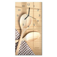WANDUHR 60x30 cm - Abstraktion - Beige, Glas (30/60/0.4cm) - TULUP