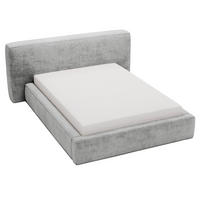 POLSTERBETT Monza 140x200 Hellgrau - Hellgrau, Textil (140/200cm) - Graingold