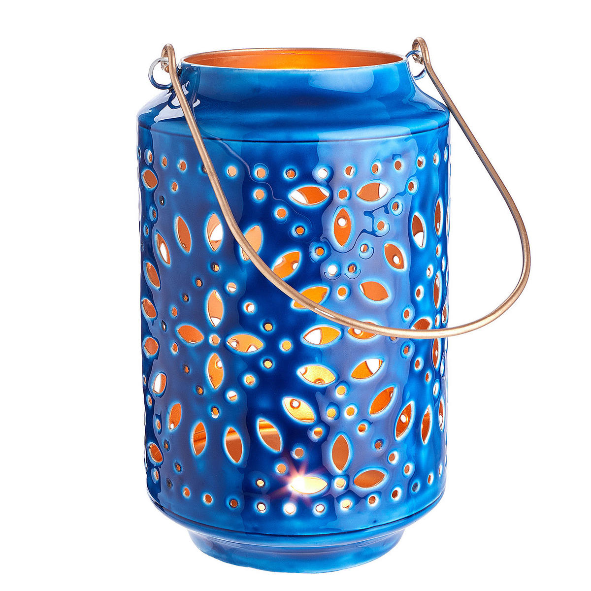 LATERNE Blue Marocco - Dunkelblau, Metall (16/25/16cm) - Butlers