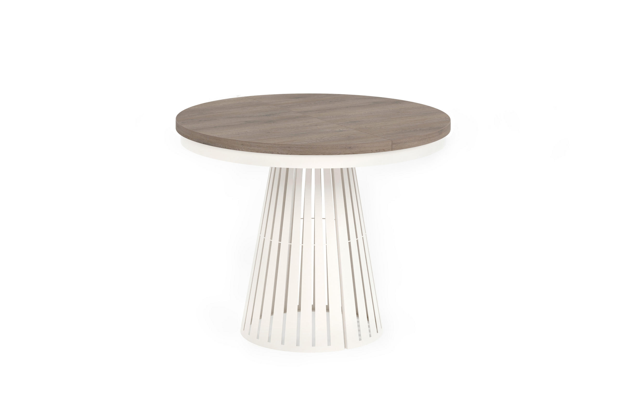 ESSTISCH Cone Bis - Sandfarben/Kaschmir, Holzwerkstoff/Metall (100/100/76cm) - Meblini