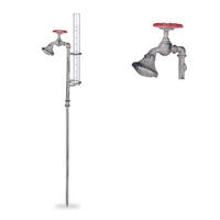 REGENMESSER Wasserhahn - Grau, Glas/Metall (1.5/58.5cm) - Relaxdays